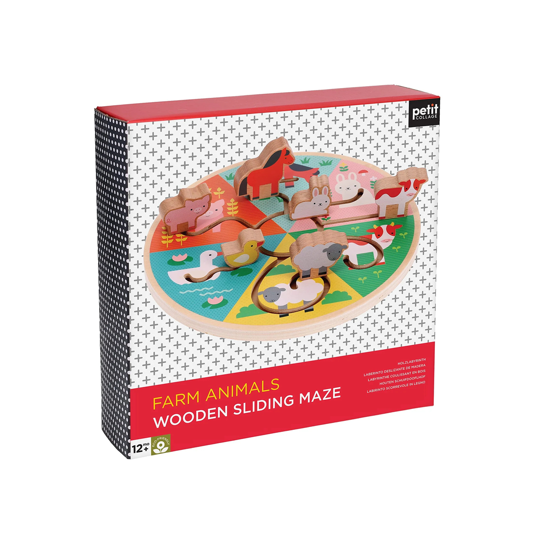 Jucarie cu labirint - Farm Animals - Petit Collage