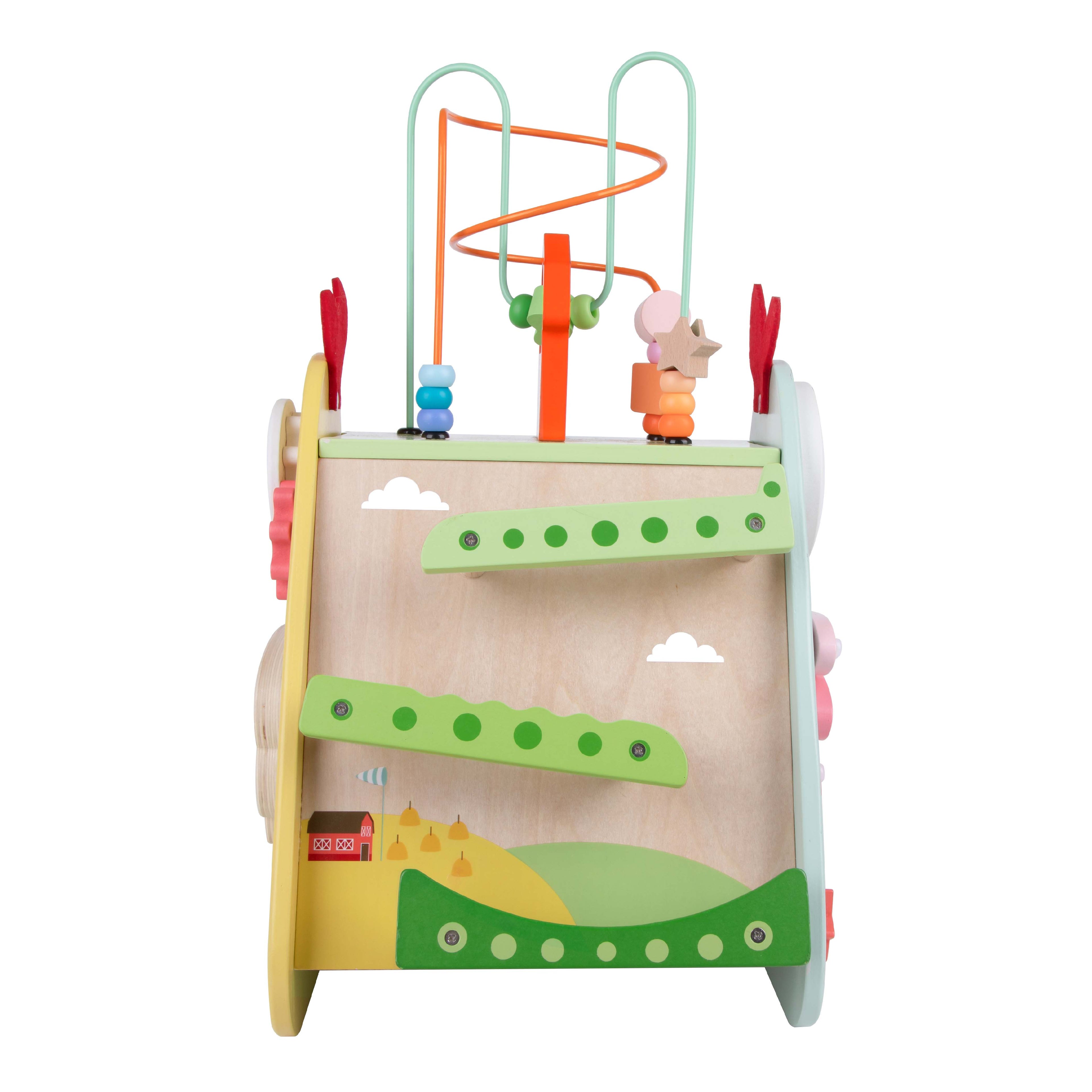Cutie activități Happy Hen Classic World - fața găinușă verde cu xilofon