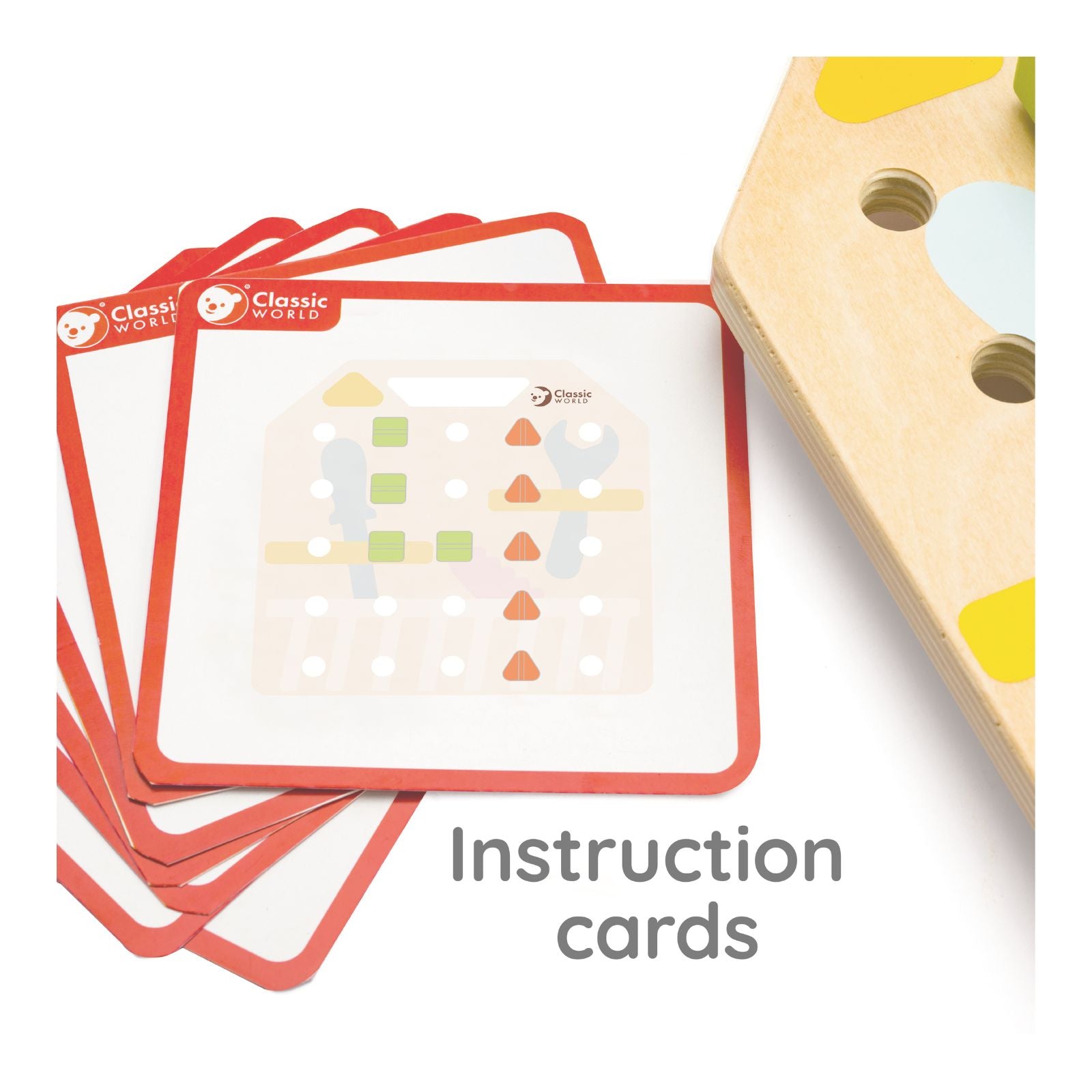 Panou din lemn cu activități, Șuruburi & Șurubelniță - Screw Board - Classic World
