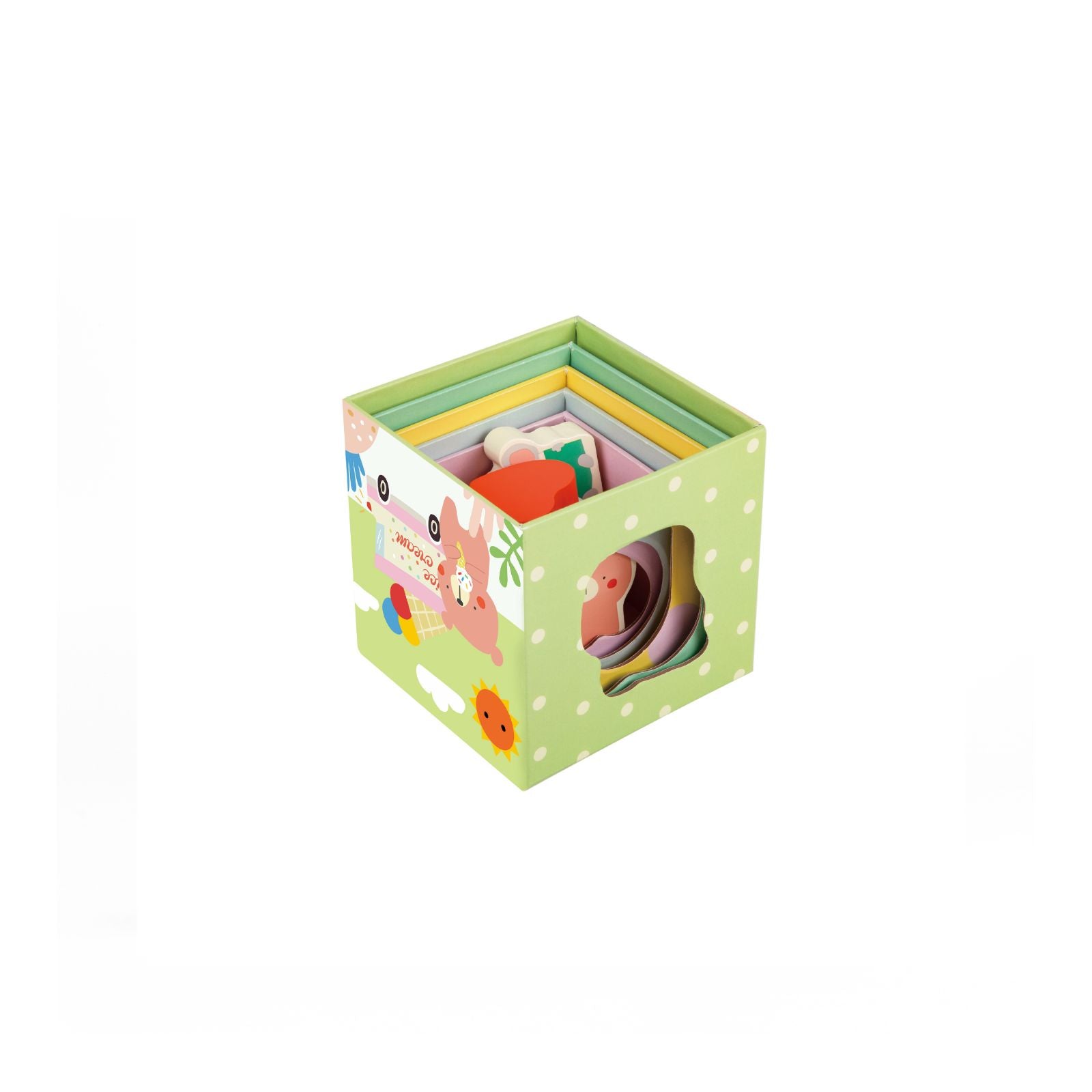 Cuburi educative din carton pentru Stivuire & Sortare - Forest - Classic World