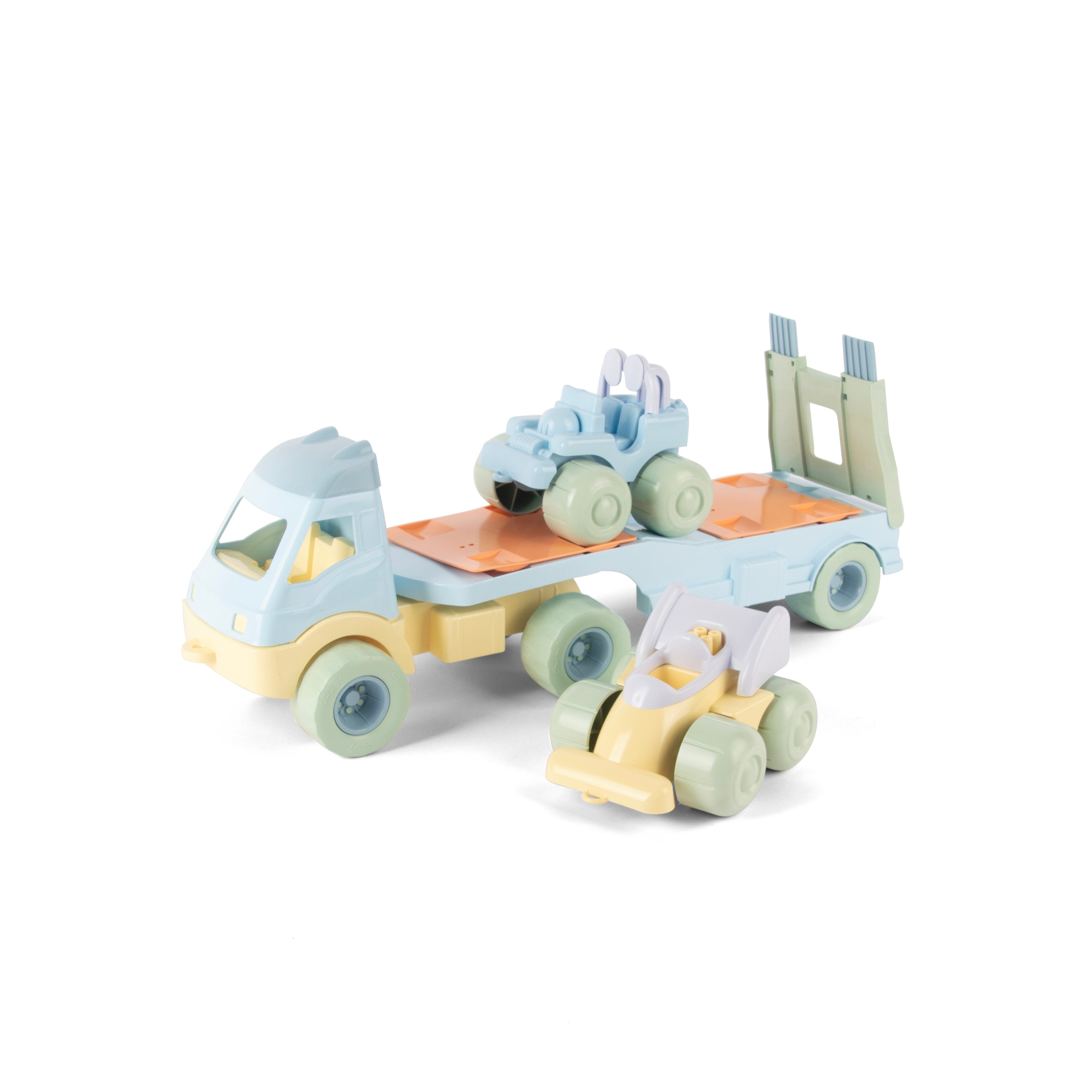 Camion pentru transport + masinute - Pastel - Dantoy