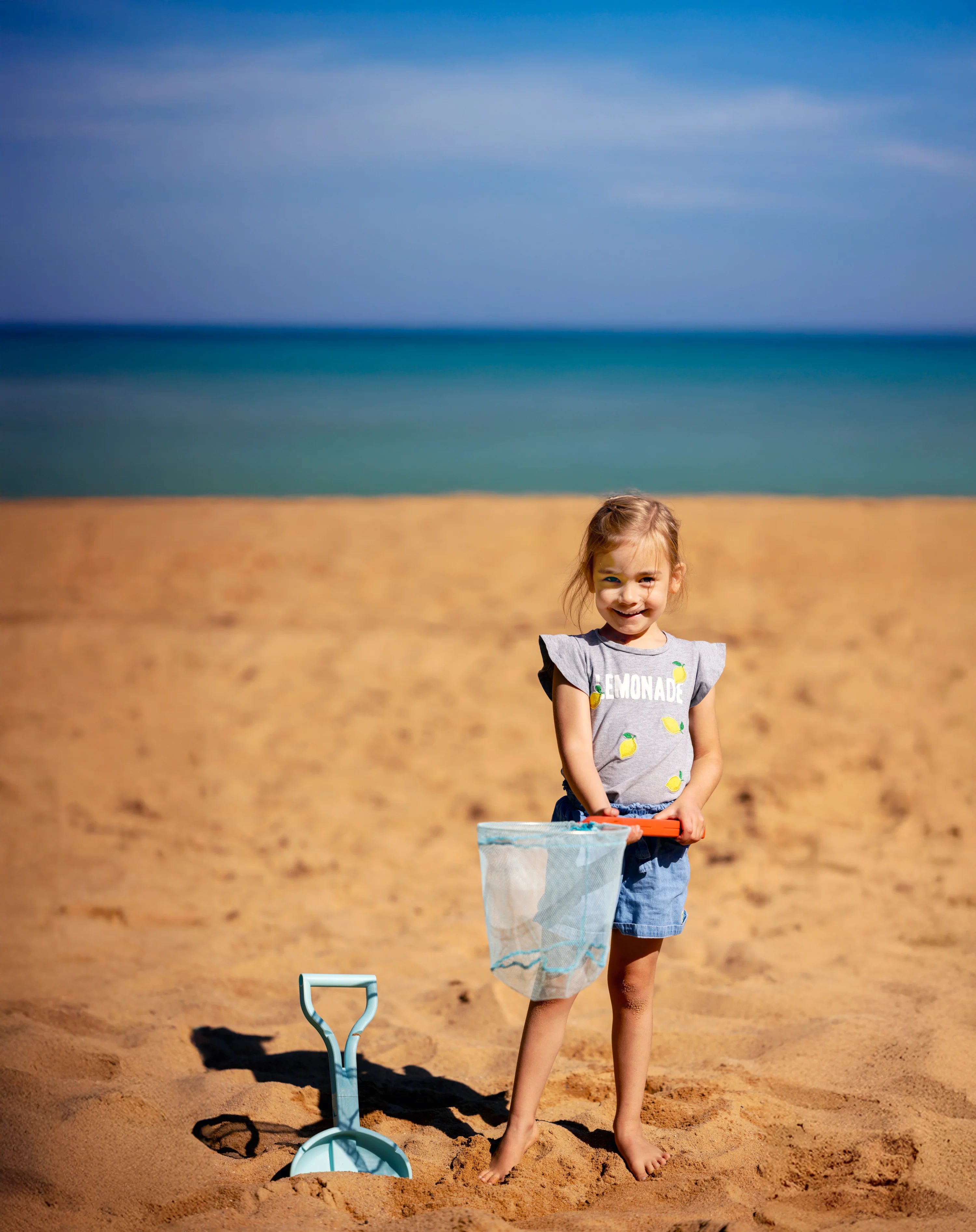 Jucarie 2 in 1 pentru plaja - Shovel & Fishing Net - compacToys