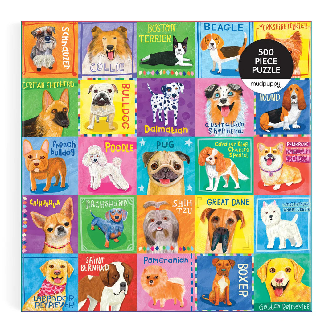 Puzzle de familie, 500 piese - Pawsome Portraits - Mudpuppy