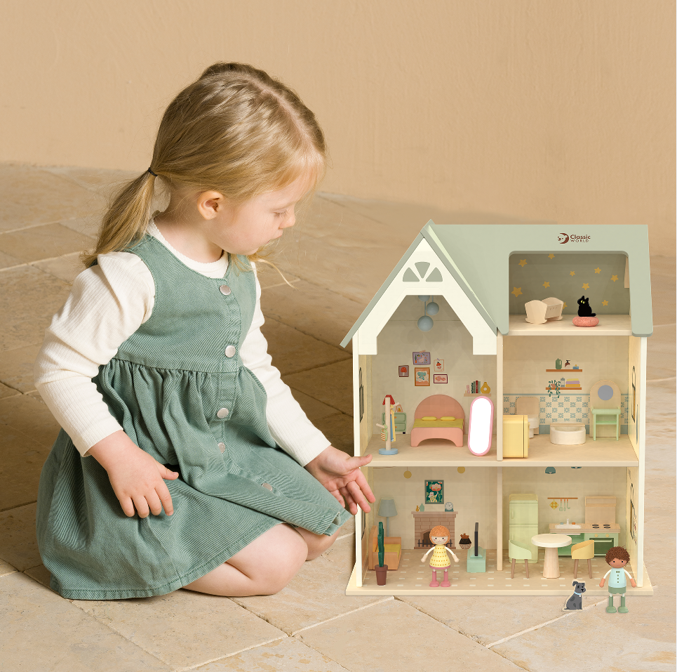 Căsuță de Păpuși Cozy Cottage - detaliu camere interior 1