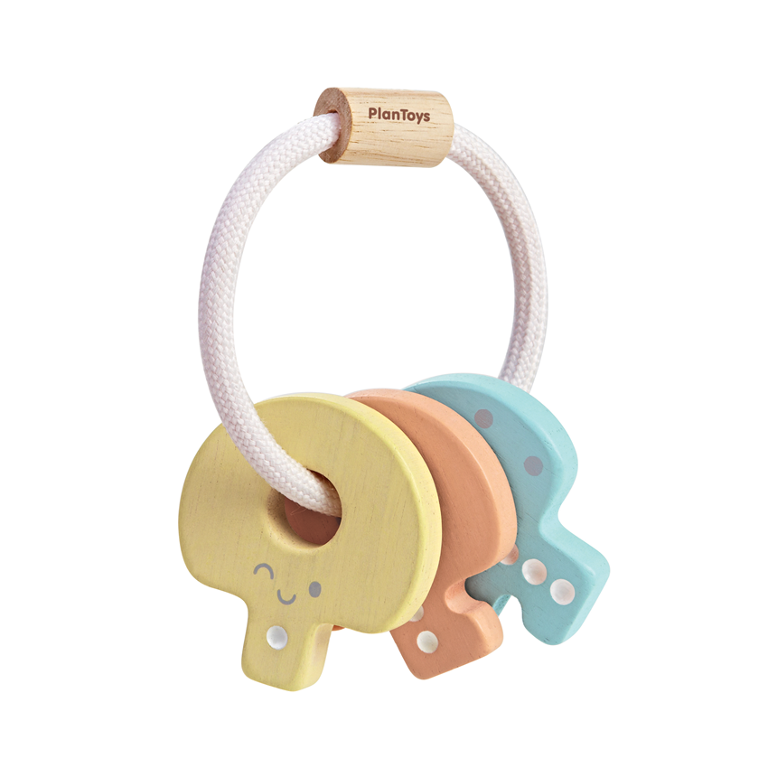 Jucarie zornaitoare - Inel cu chei pastel - Plan Toys