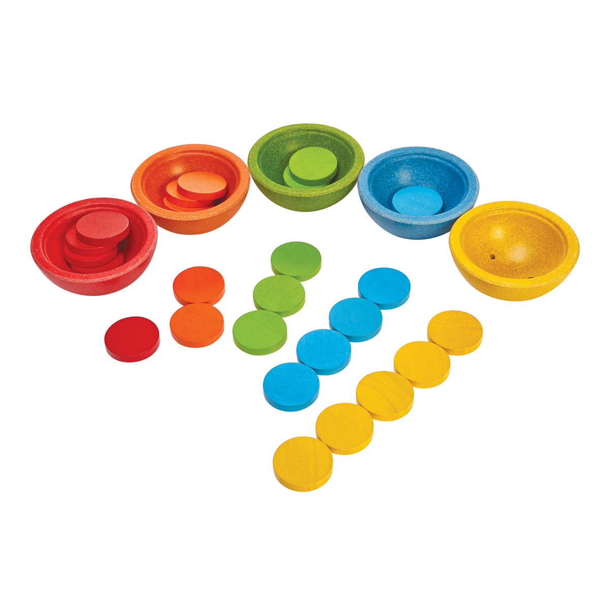 Joc educativ - Sorteaza si numara jetoanele - Plan Toys