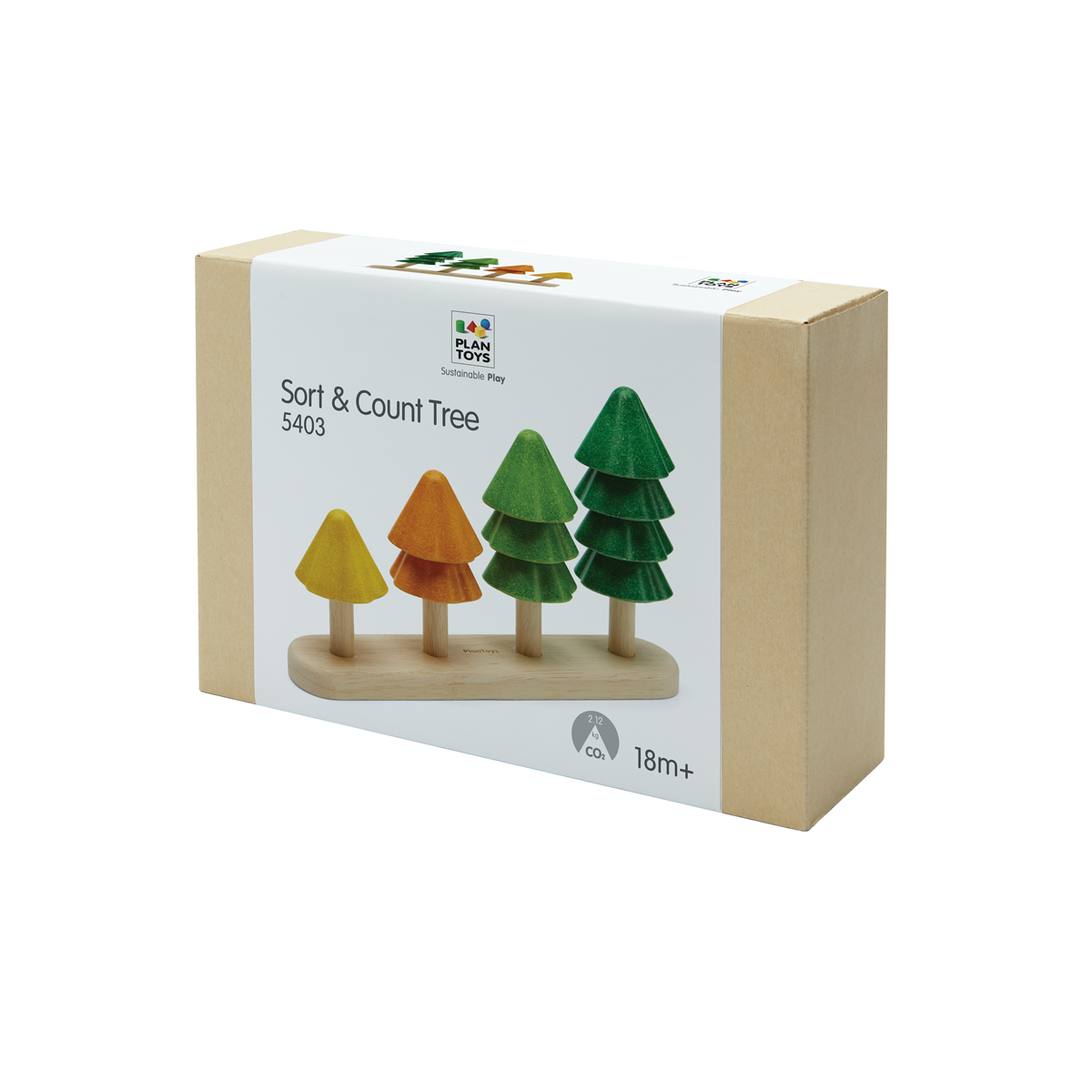 Joc educativ, sorteaza & numara - Trees - Plan Toys