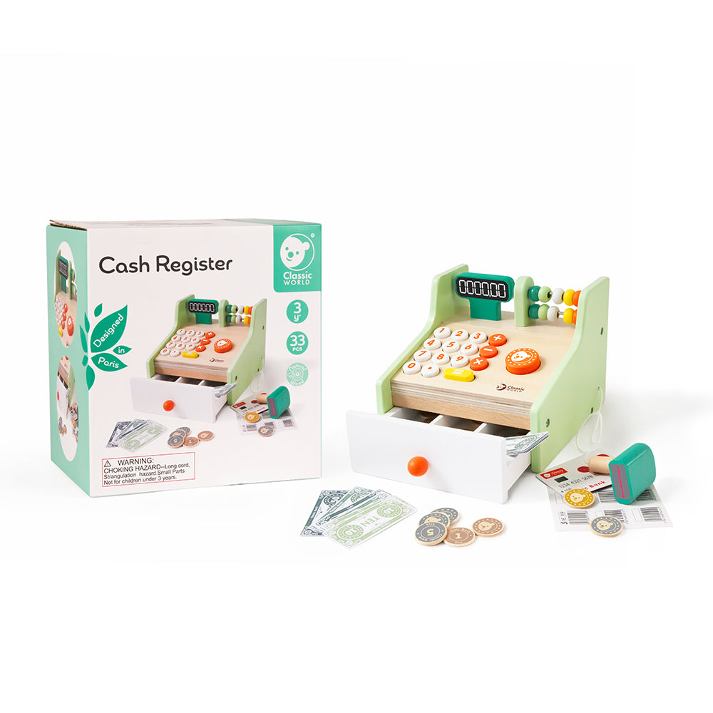 Set de joacă, Casă De Marcat din lemn - Cash Register - Classic World