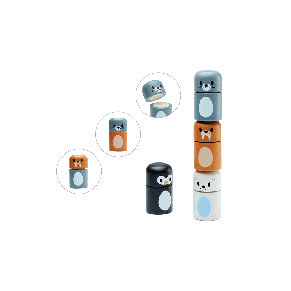 Joc de potrivire - Animalute arctice - Plan Toys