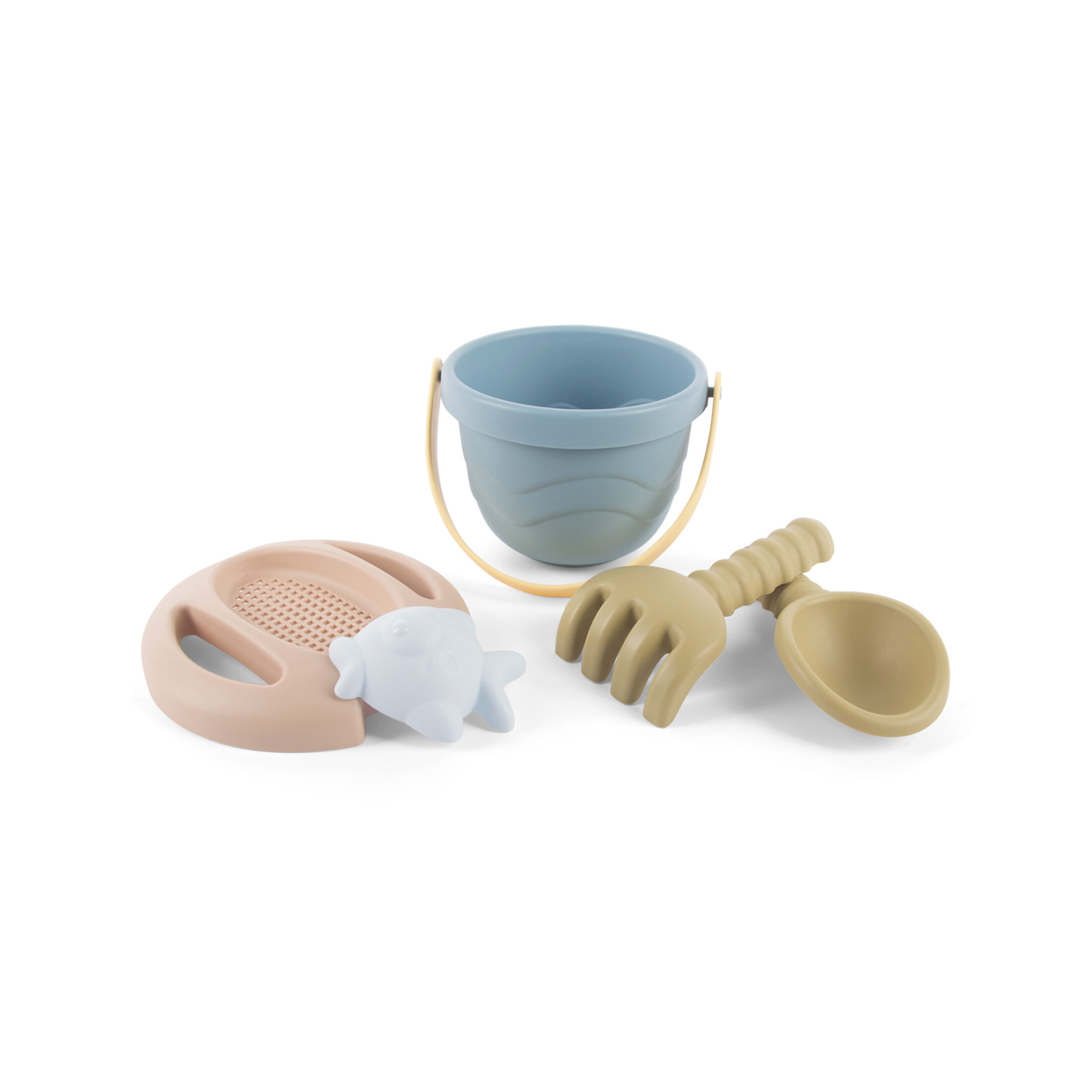 Set de plaja pentru bebe, 5 jucarii - TinyBIO Blue - Dantoy