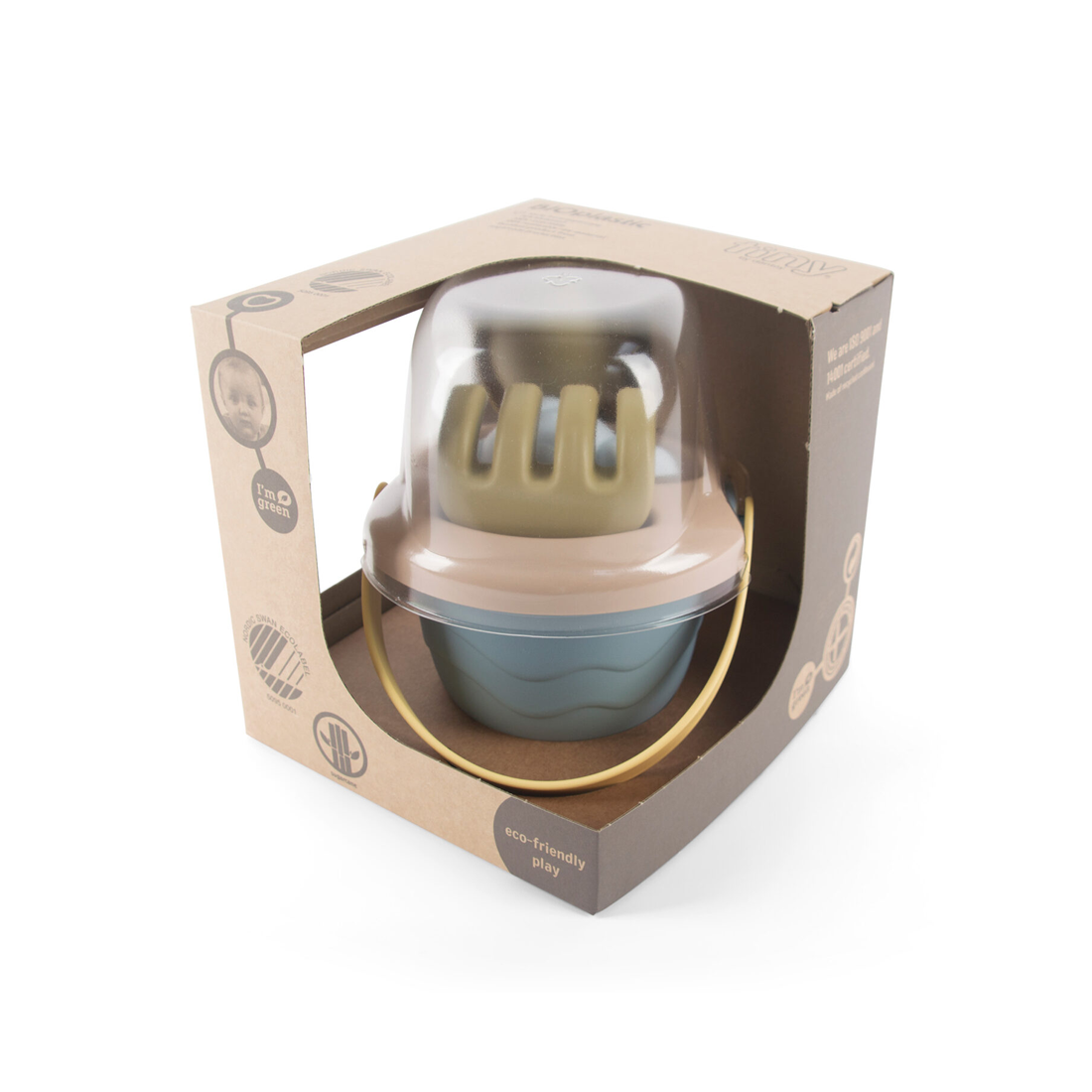 Set de plaja pentru bebe, 5 jucarii - TinyBIO Blue - Dantoy