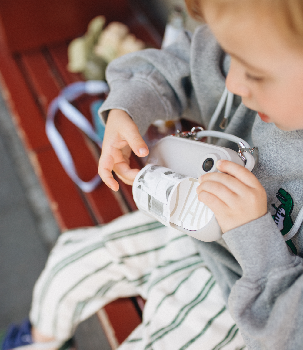 Aparat foto digital pentru copii, printare instant - Artist Cream Oat - Hoppstar