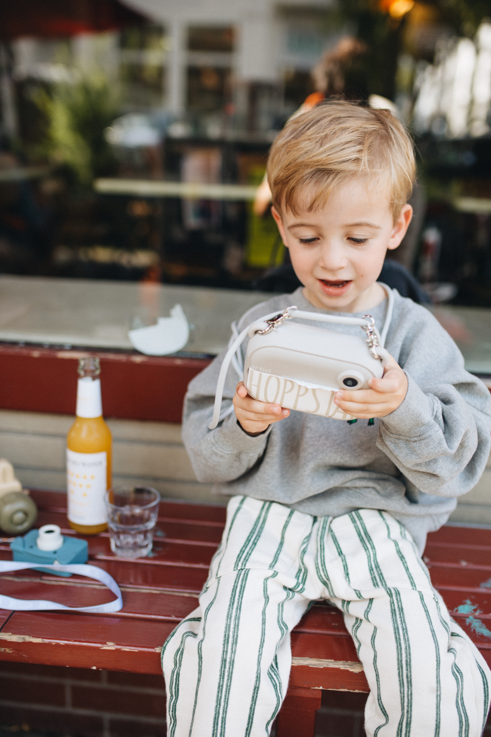 Aparat foto digital pentru copii, printare instant - Artist Cream Oat - Hoppstar