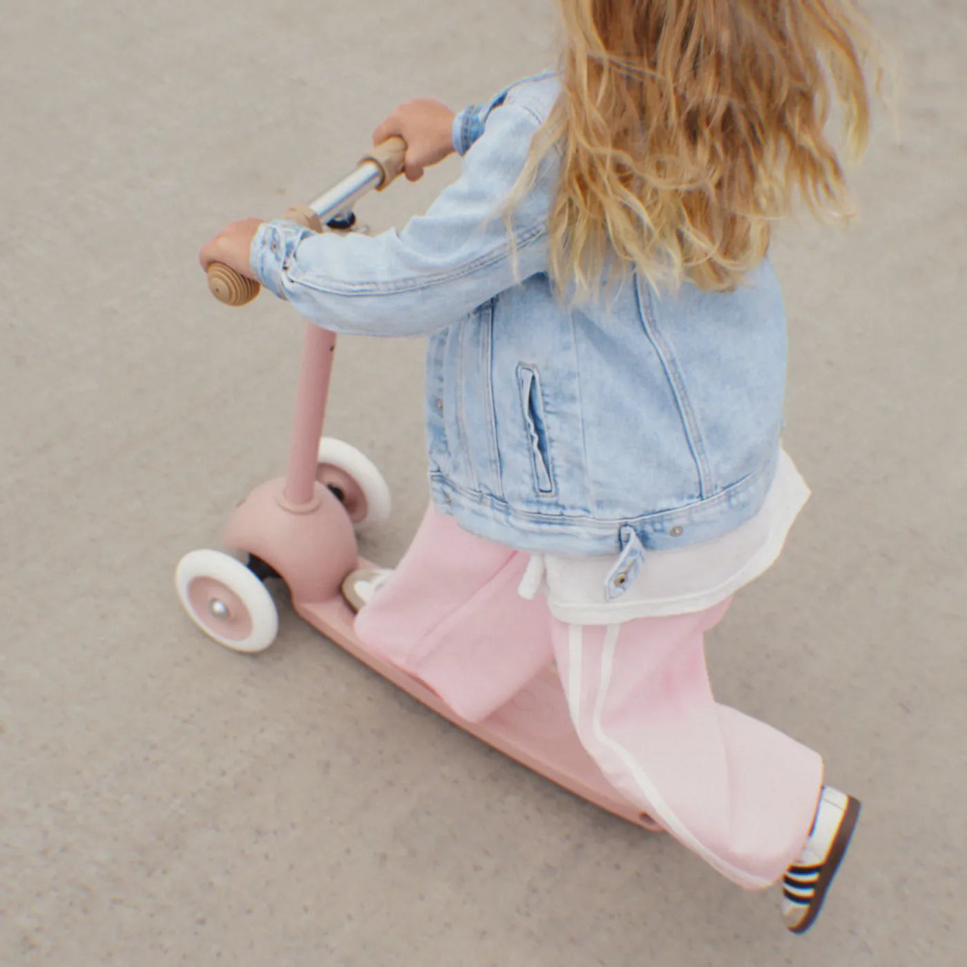 Trotinetă ECO - 3 roți, înălțime reglabilă - Dusty Rose - BANWOOD