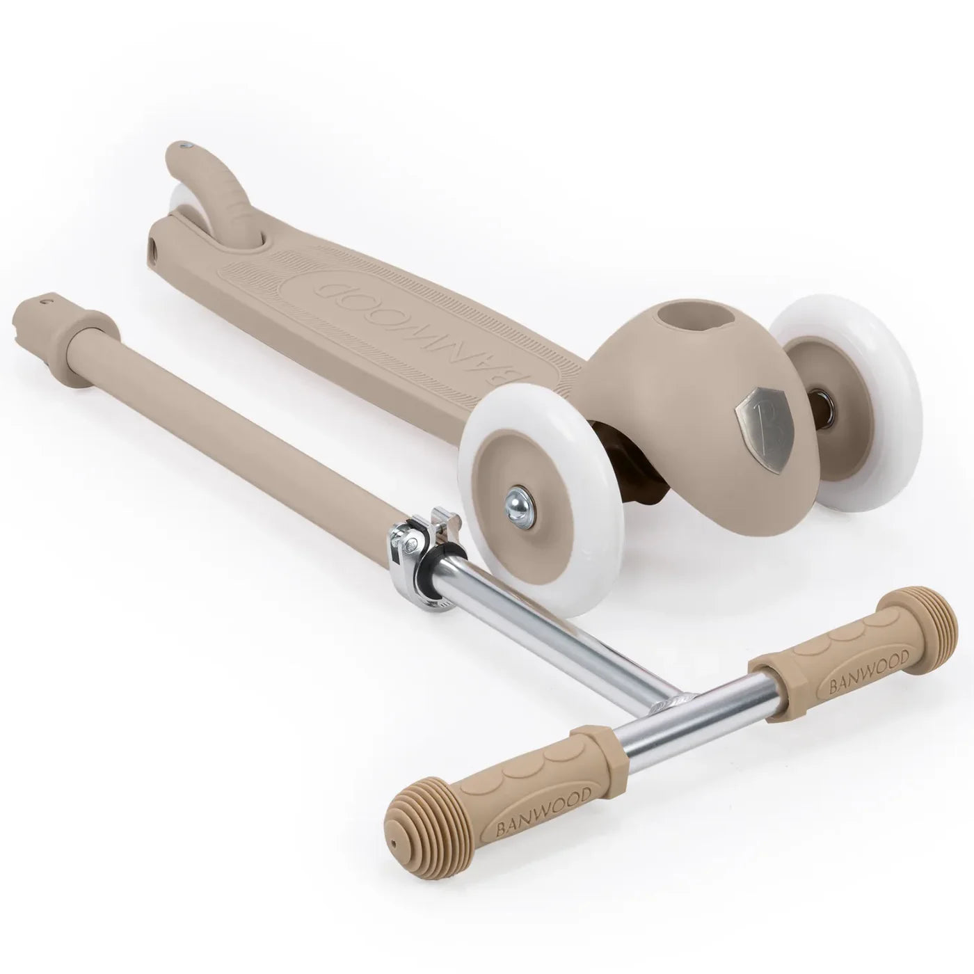 Trotinetă ECO - 3 roți, înălțime reglabilă - Sand - BANWOOD