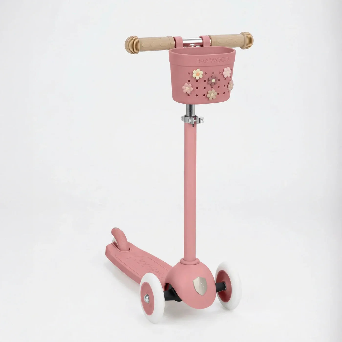 Coșuleț ECO pentru trotinetă, Pin & Ride - Raspberry - BANWOOD