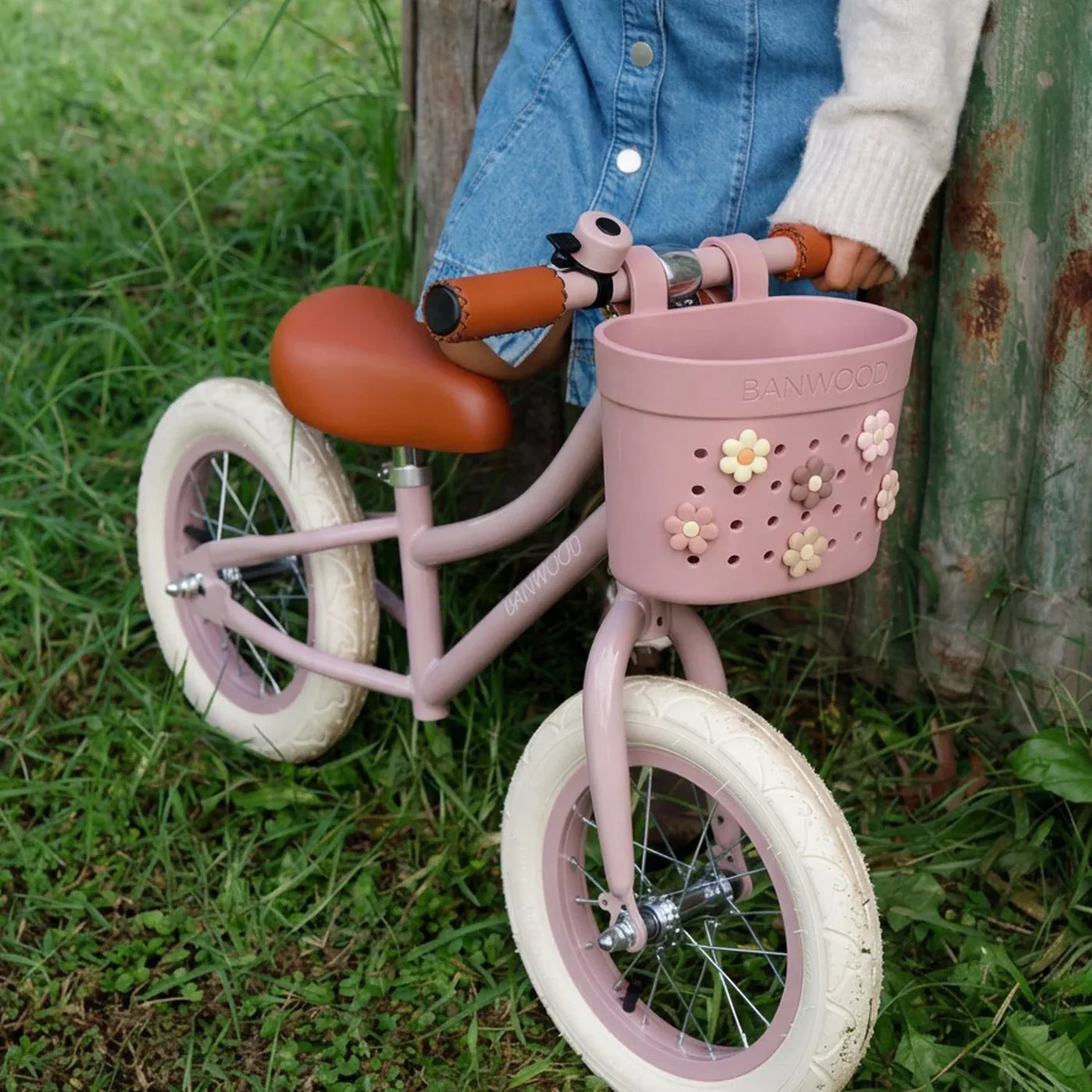 Coșuleț ECO pentru trotinetă, Pin & Ride - Raspberry - BANWOOD