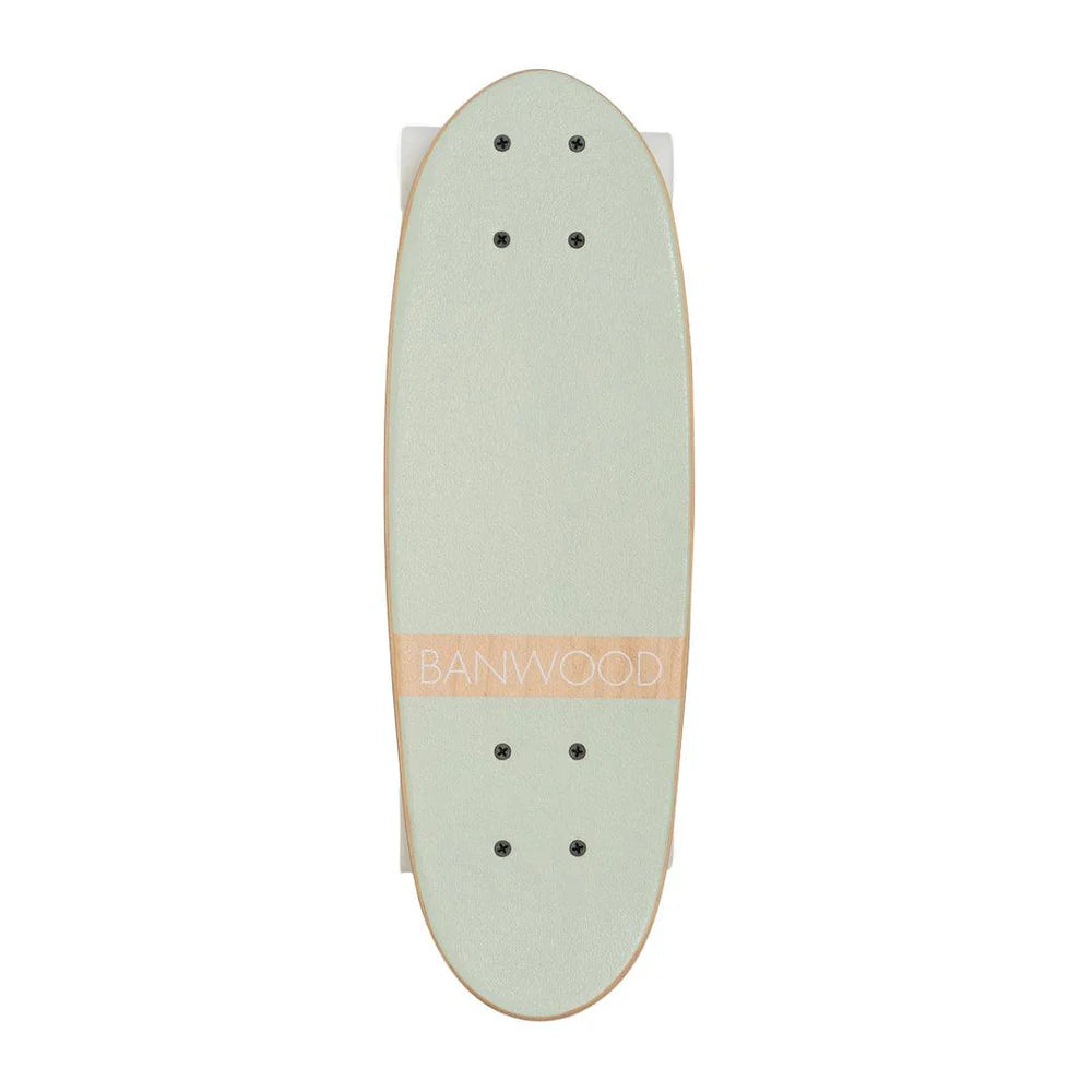 Skateboard din lemn, roți soft - Mint - BANWOOD