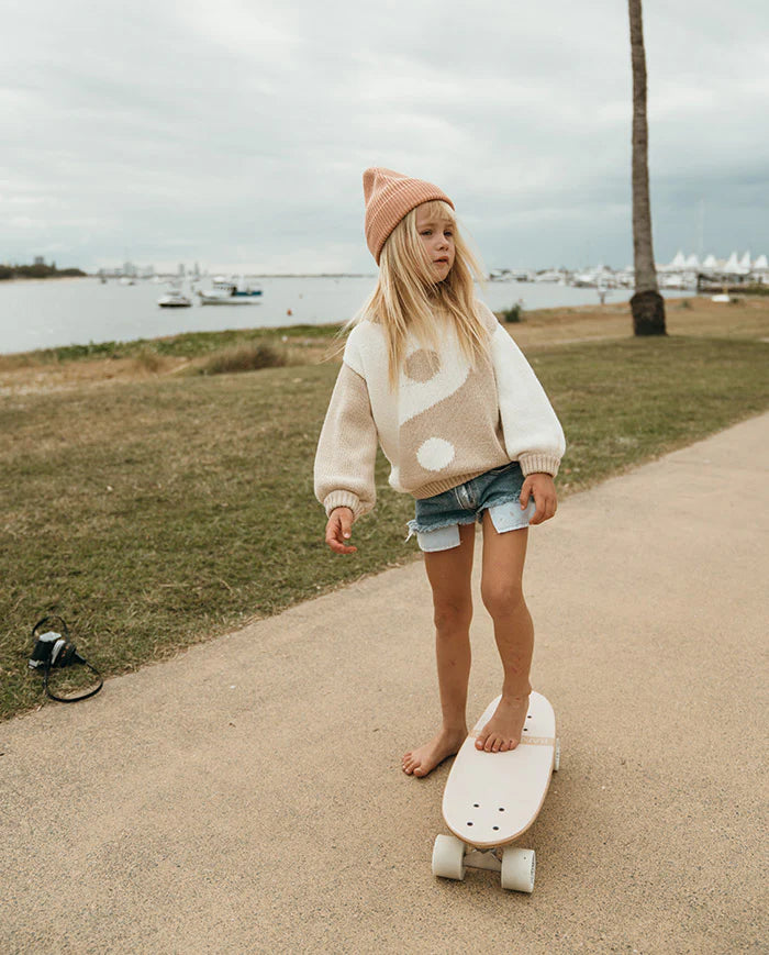 Skateboard din lemn, roți soft - Pink - BANWOOD