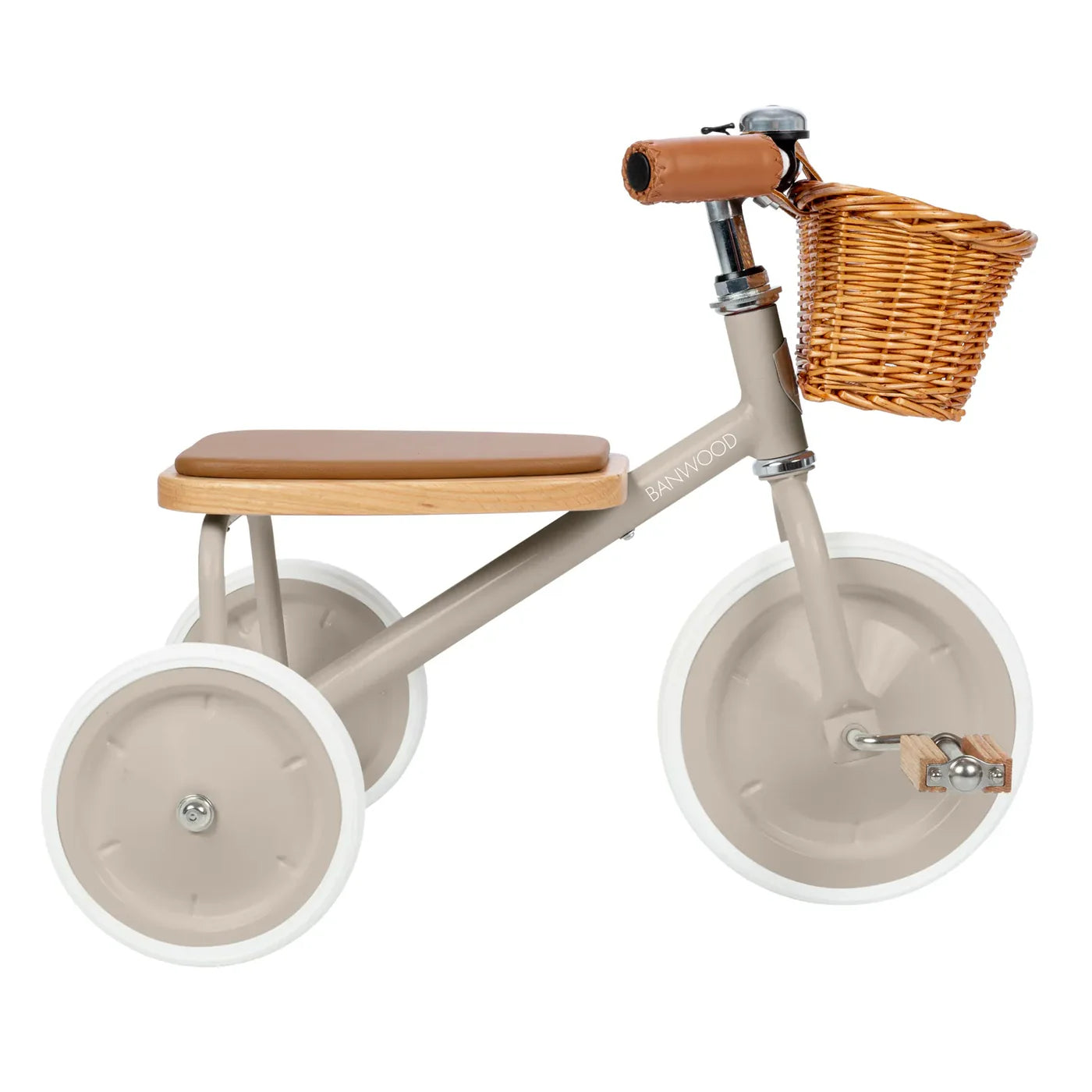 Tricicletă Vintage cu pedale, ghidon reglabil - Beige - BANWOOD