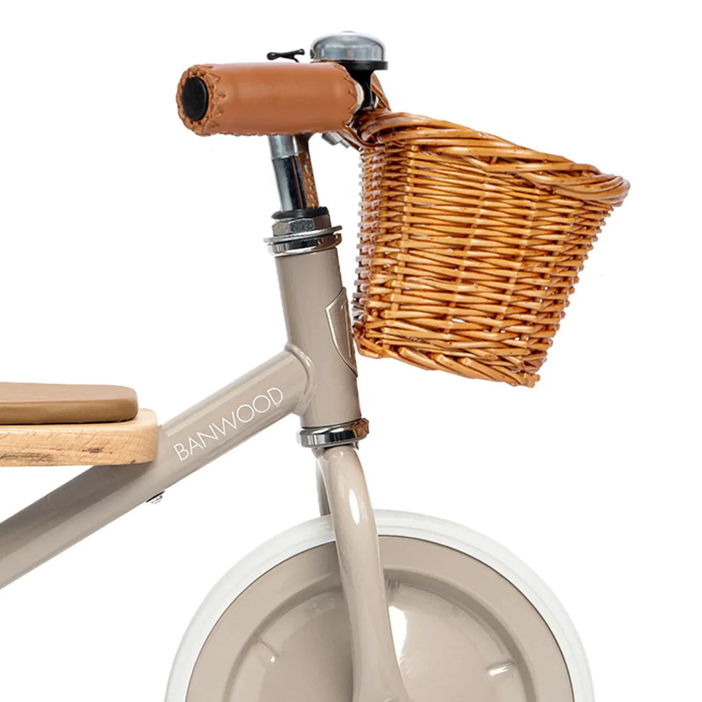 Tricicletă Vintage cu pedale, ghidon reglabil - Beige - BANWOOD