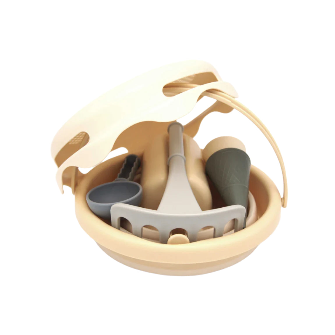 Set pliabil cu jucarii de plaja, 7 piese - Beige - compacToys