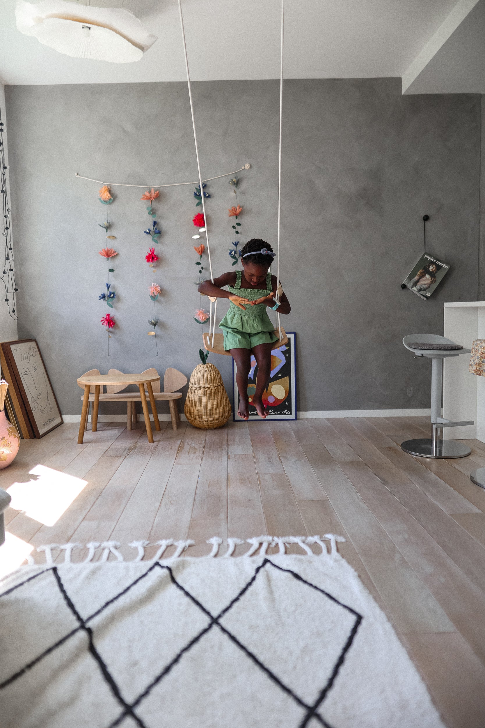 Leagan din lemn pentru copii - Kinderfeets