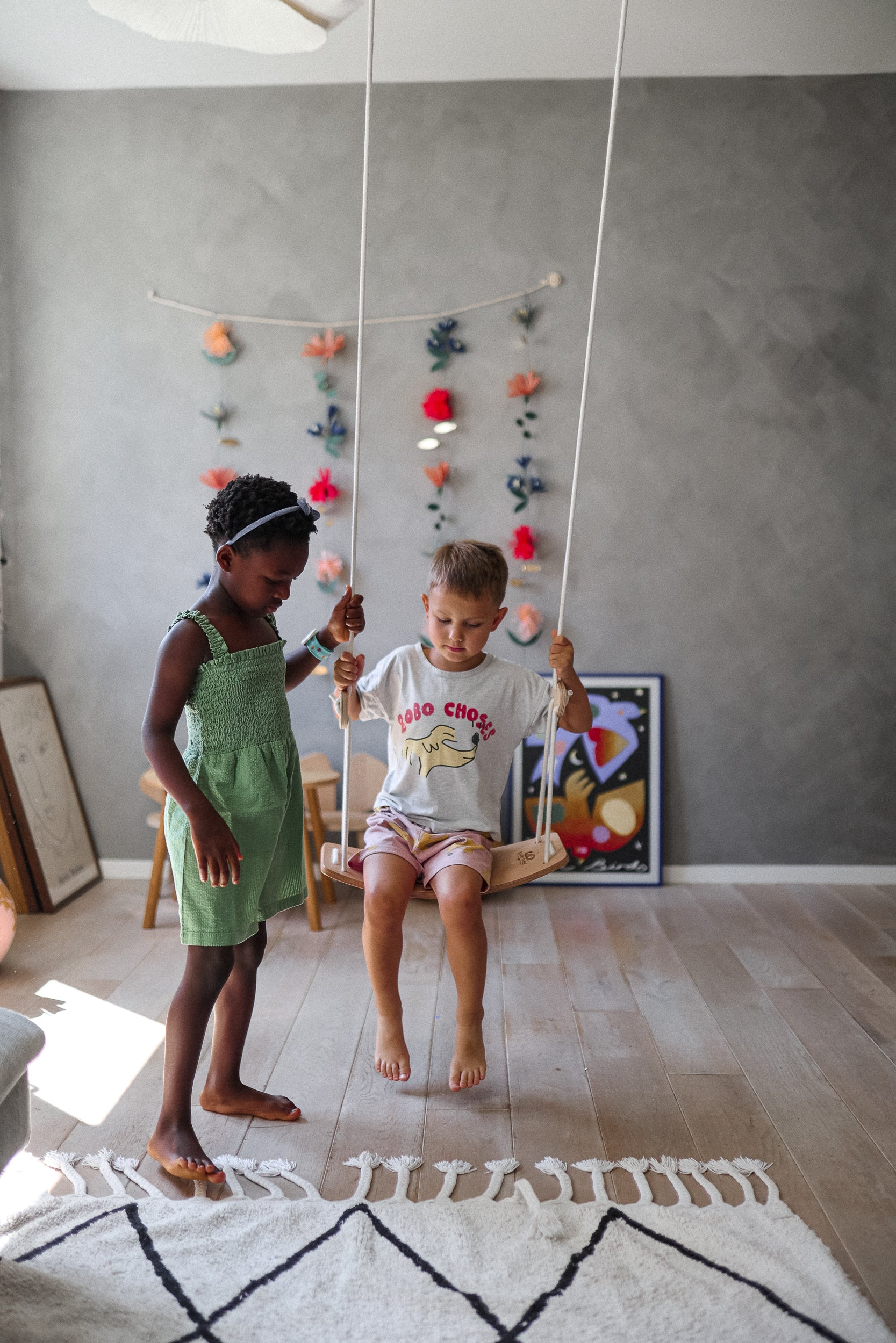 Leagan din lemn pentru copii - Kinderfeets