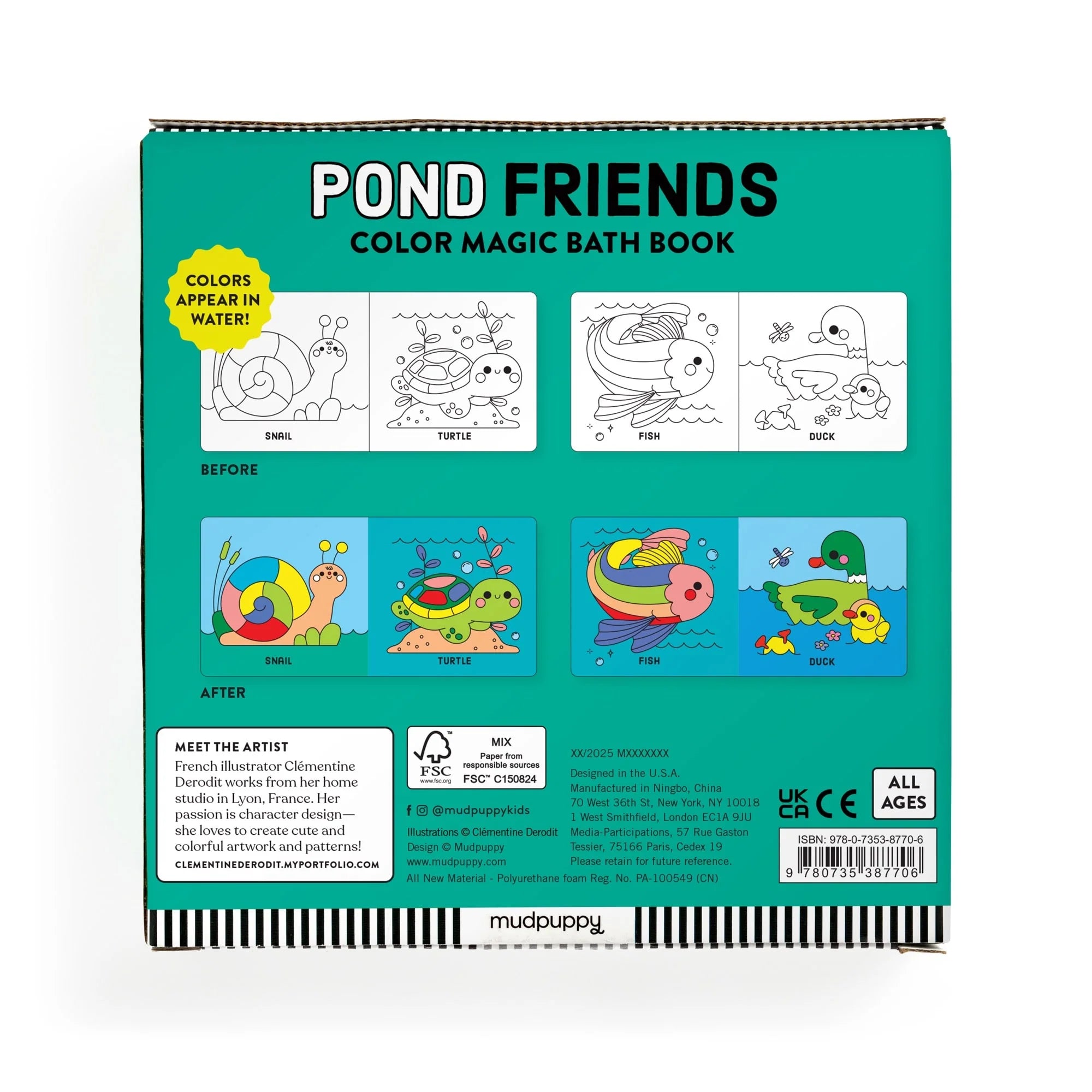 Carte pentru baie - Pond Friends - Mudpuppy