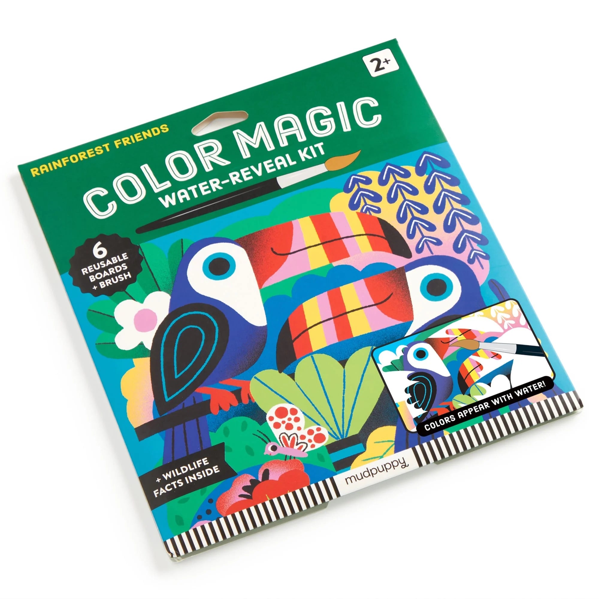 Kit pictură, Magic Water-Reveal - Rainforest Friends - Mudpuppy