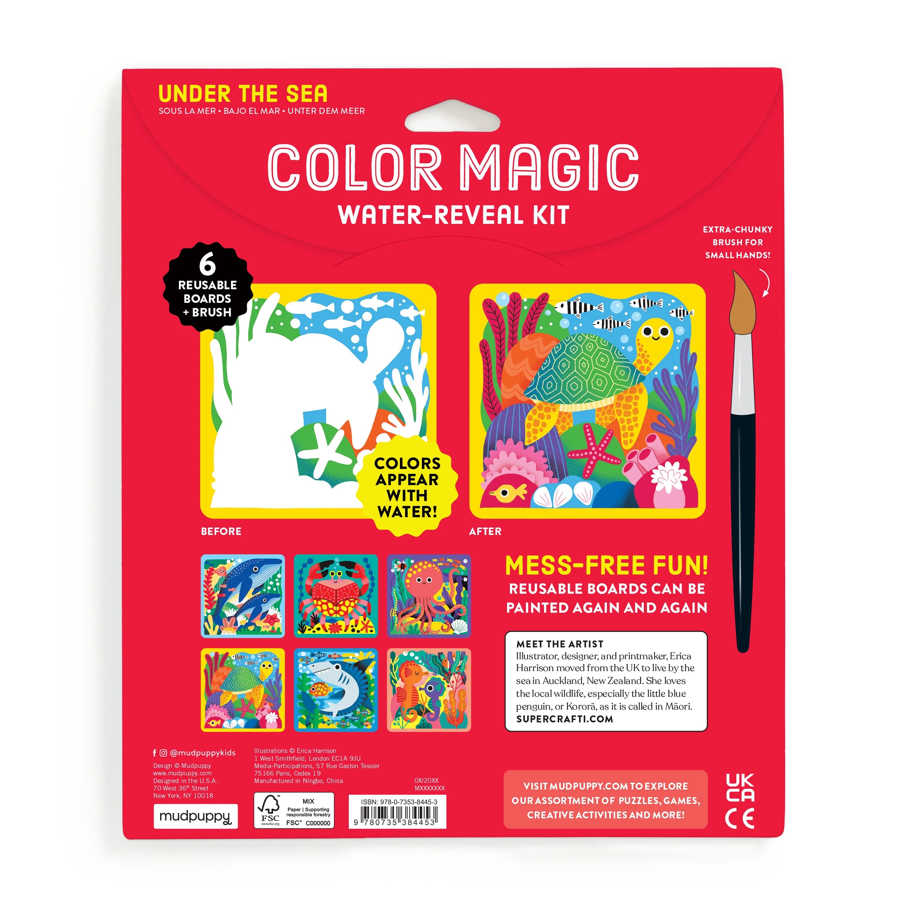 Kit pictură, Magic Water-Reveal - Under the Sea - Mudpuppy
