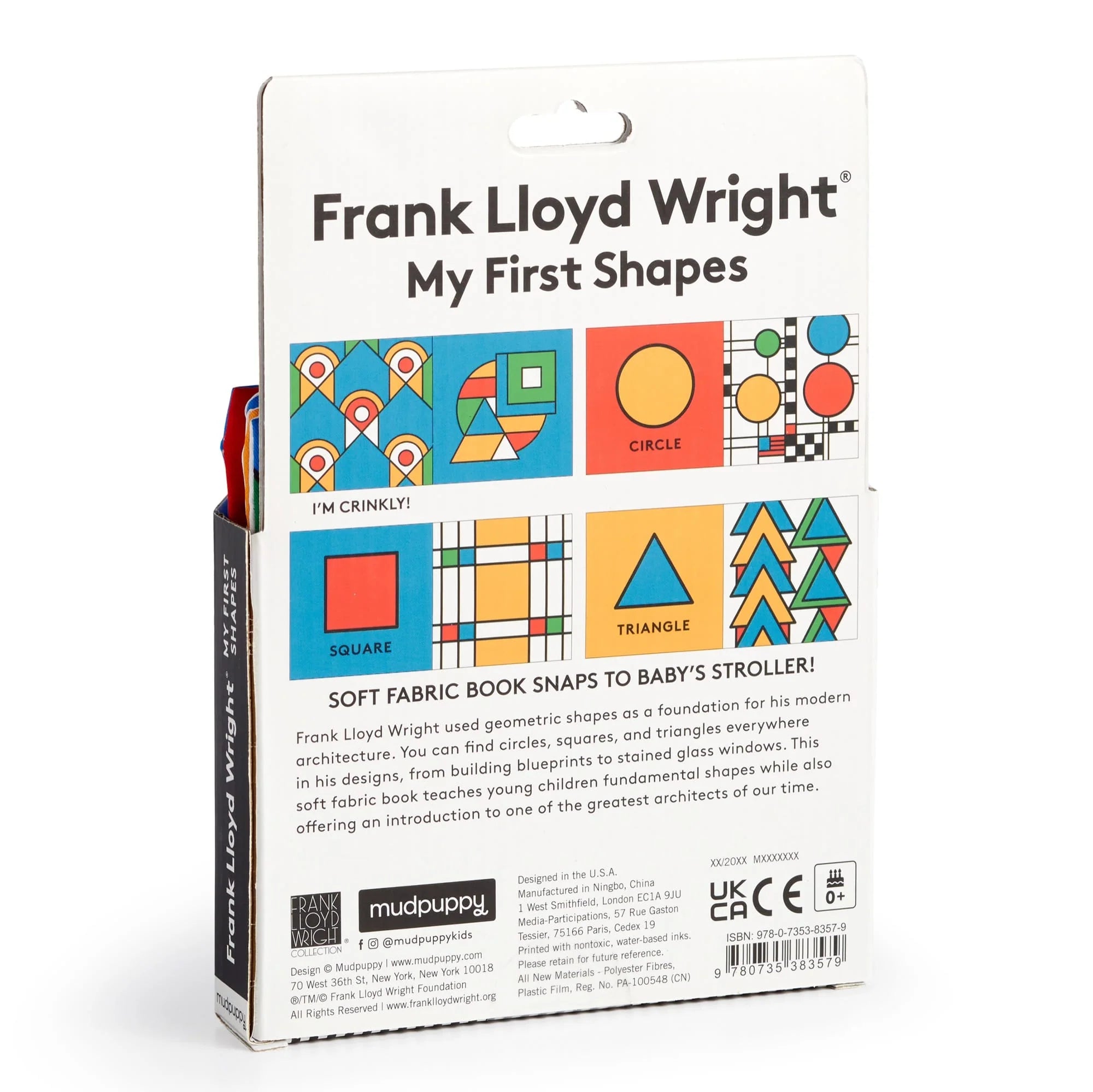 Carte senzoriala pentru carucior - My First Shapes, Frank Lloyd Wright - Mudpuppy