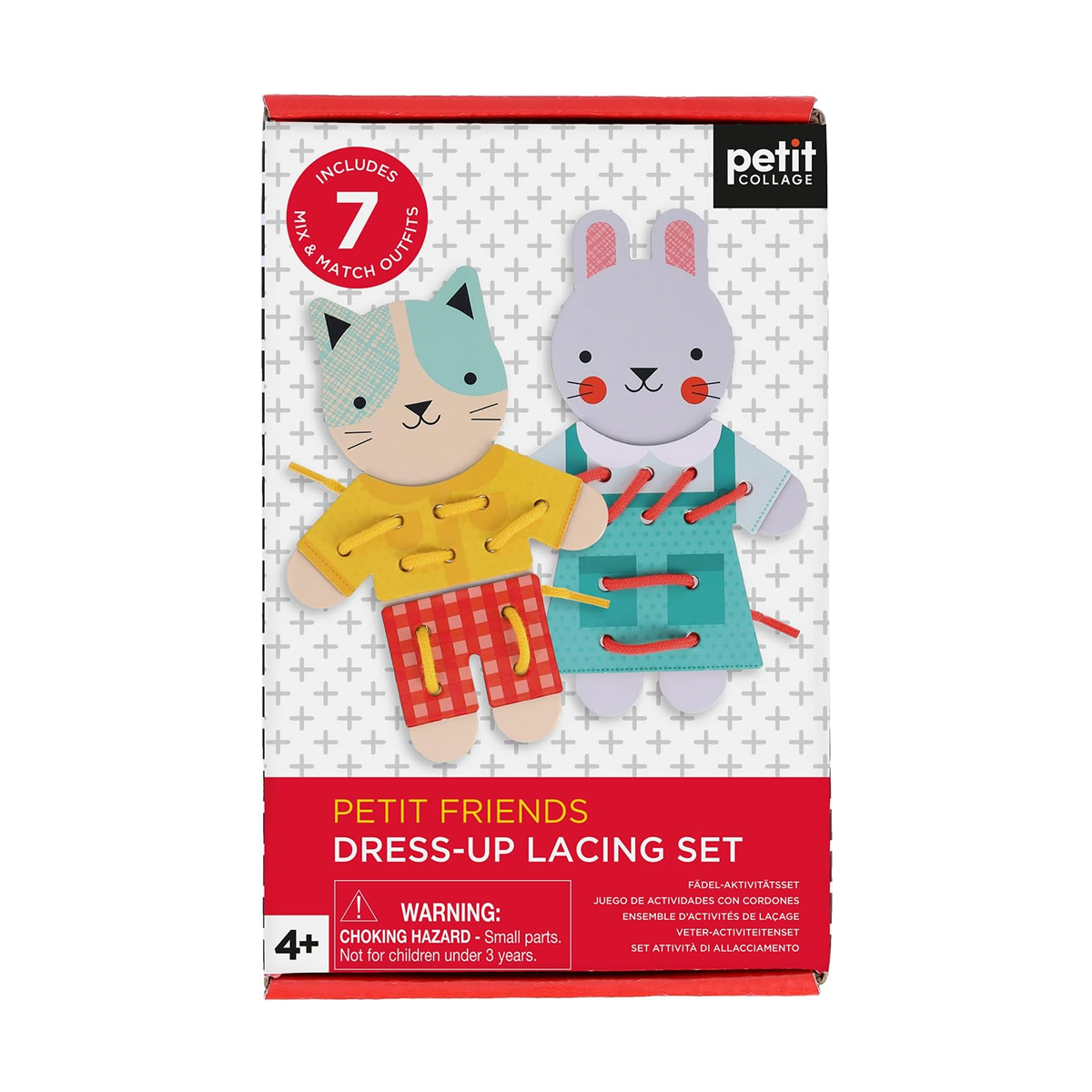 Joc de indemanare prin snuruire - Dress-Up Petit Friends - Petit Collage