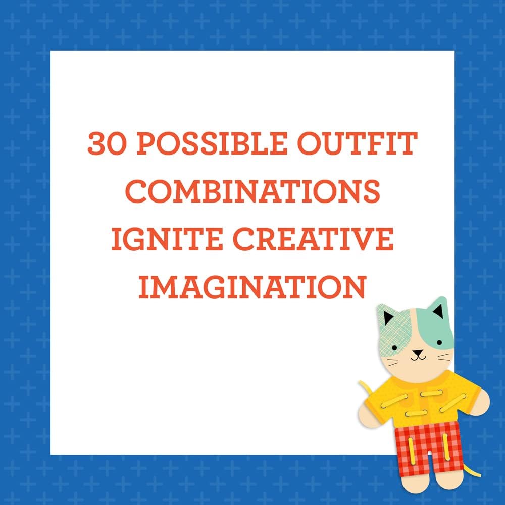 Joc de indemanare prin snuruire - Dress-Up Petit Friends - Petit Collage