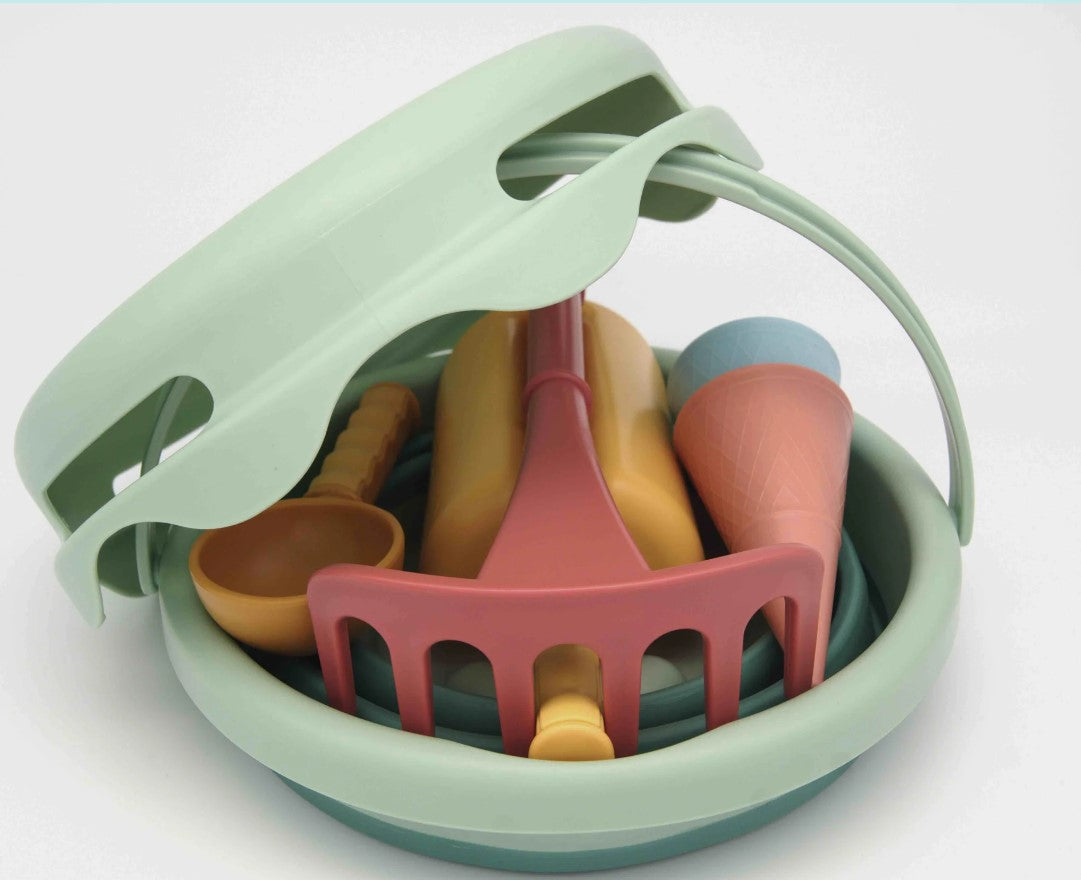 Set pliabil cu jucarii de plaja, 7 piese - BIOplastic - compacToys