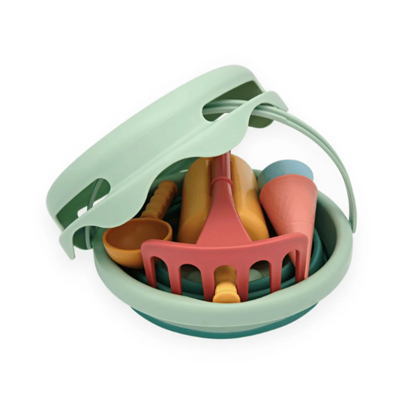 Set pliabil cu jucarii de plaja, 7 piese - BIOplastic - compacToys