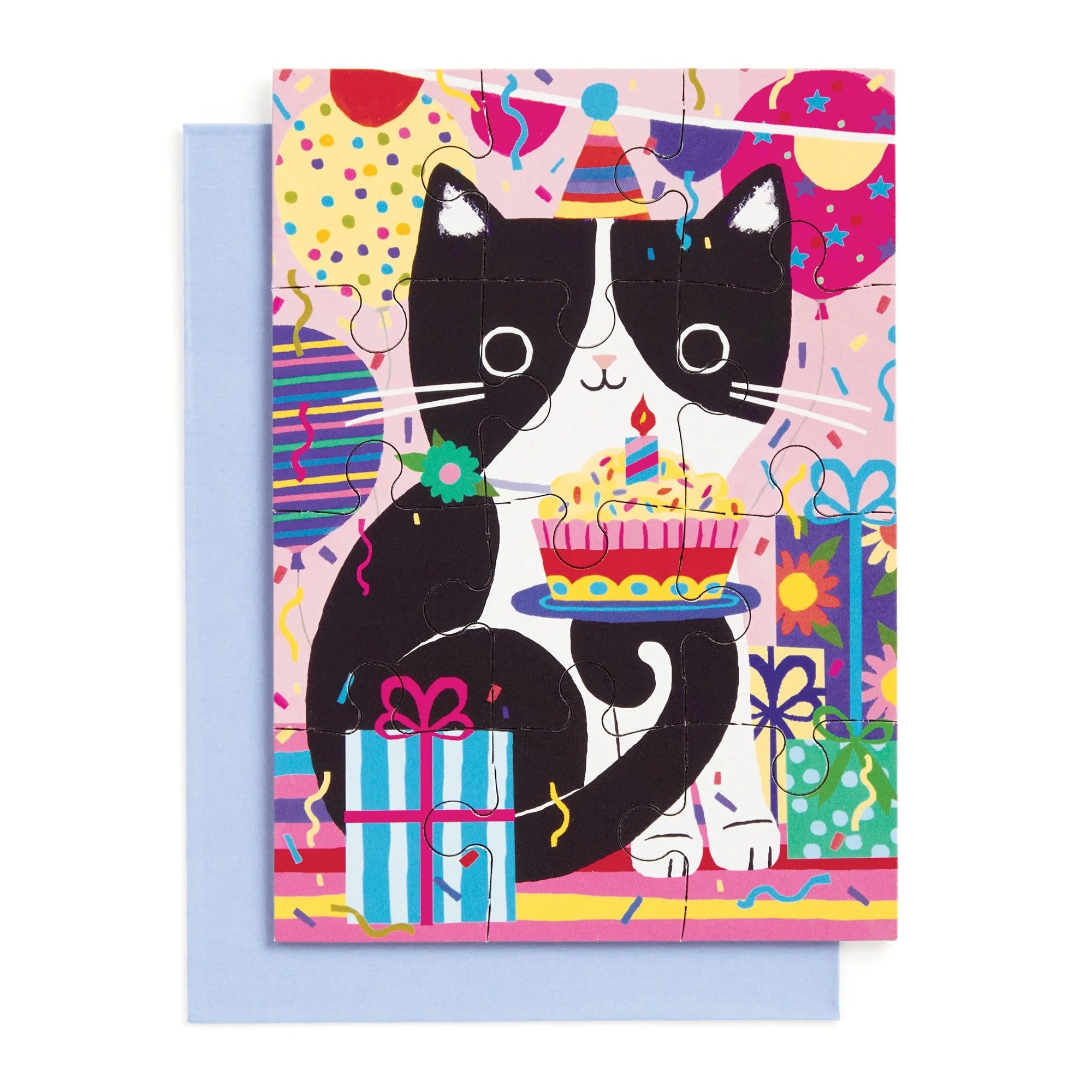 Puzzle felicitare - Purr-fect Cat Birthday - Mudpuppy