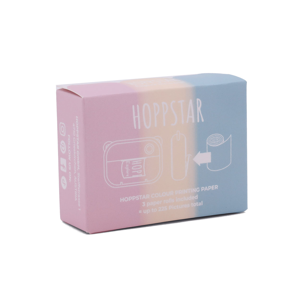 Set refill, 3 role Artist - Hartie colorata termica pentru imprimare poze - Hoppstar