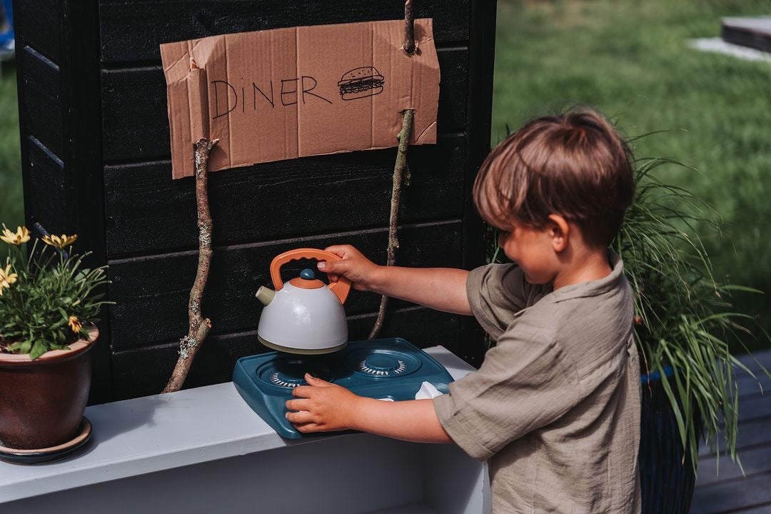 Set pentru Role Play din BIOplastic - Aragaz & Ceainic - Dantoy