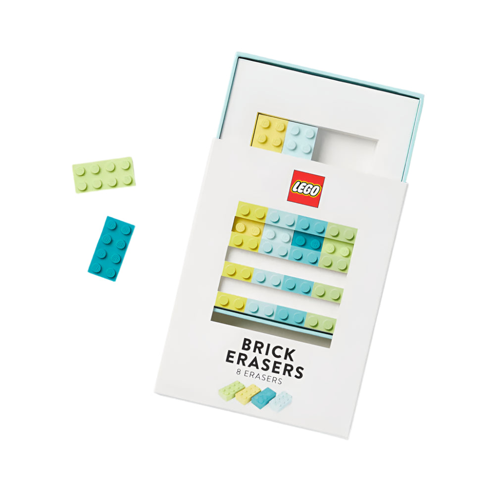 Set radiere, 8 buc - Brick Erasers, Touch Of Blue - LEGO
