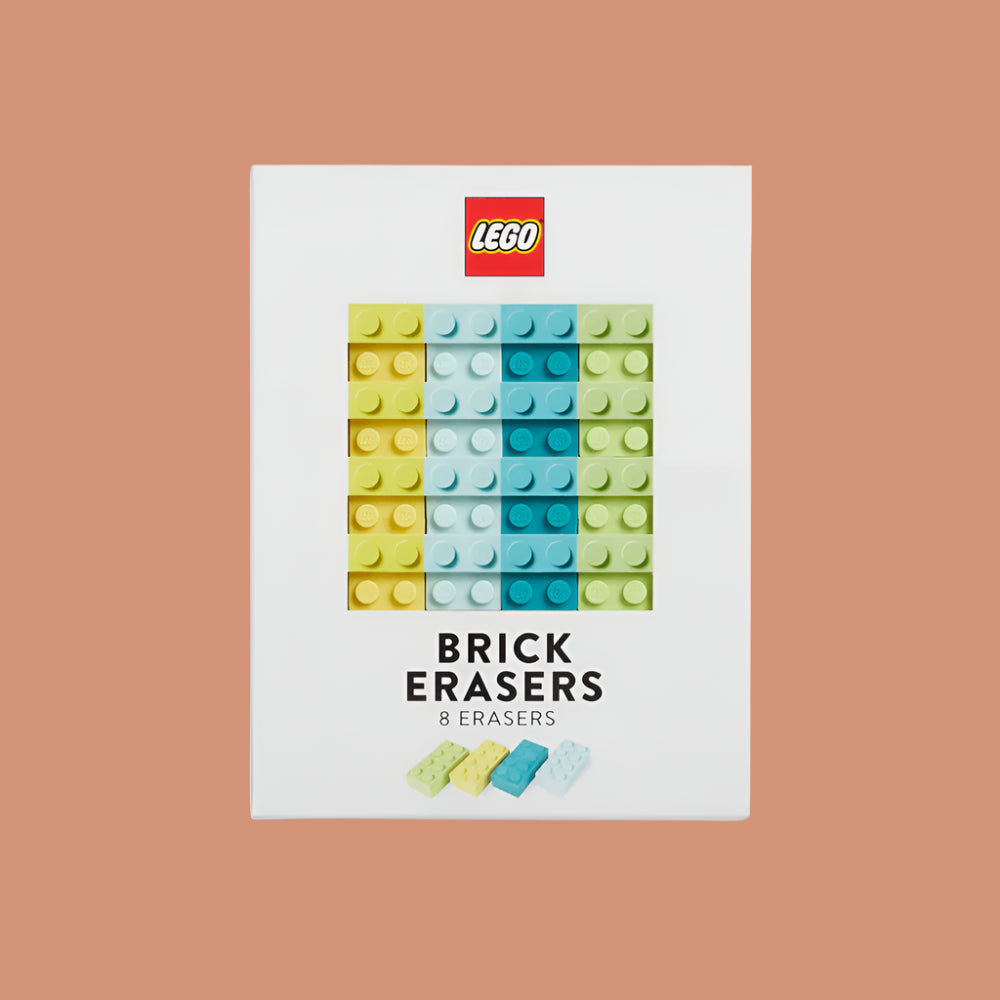 Set radiere, 8 buc - Brick Erasers, Touch Of Blue - LEGO