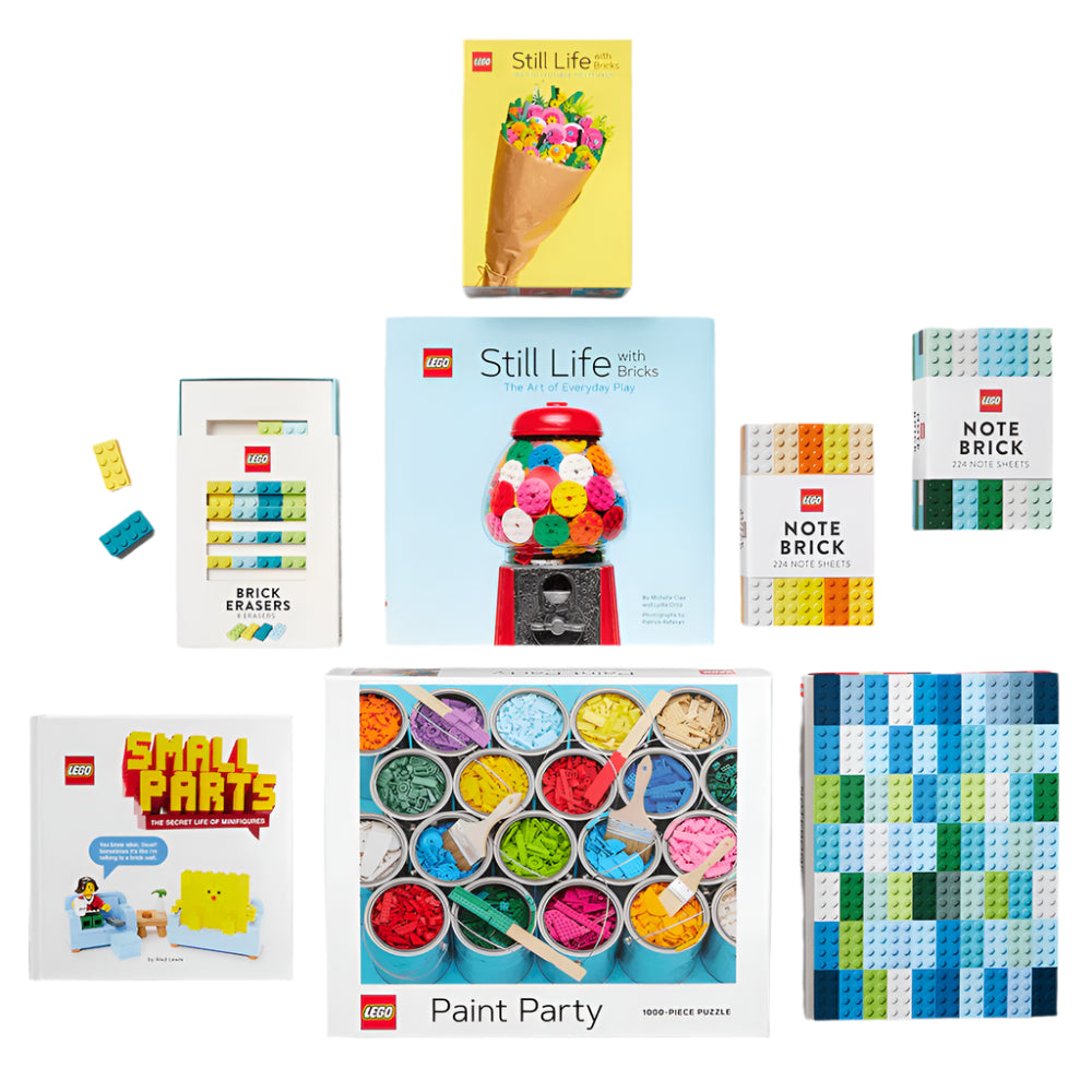 Set radiere, 8 buc - Brick Erasers, Touch Of Blue - LEGO