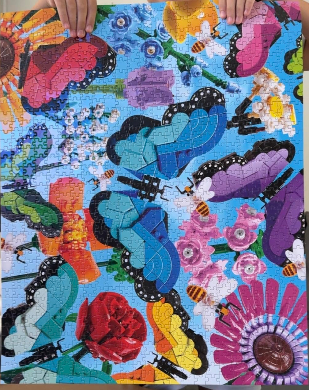 Puzzle de podea, 1000 piese - Butterflies & Blooms - LEGO