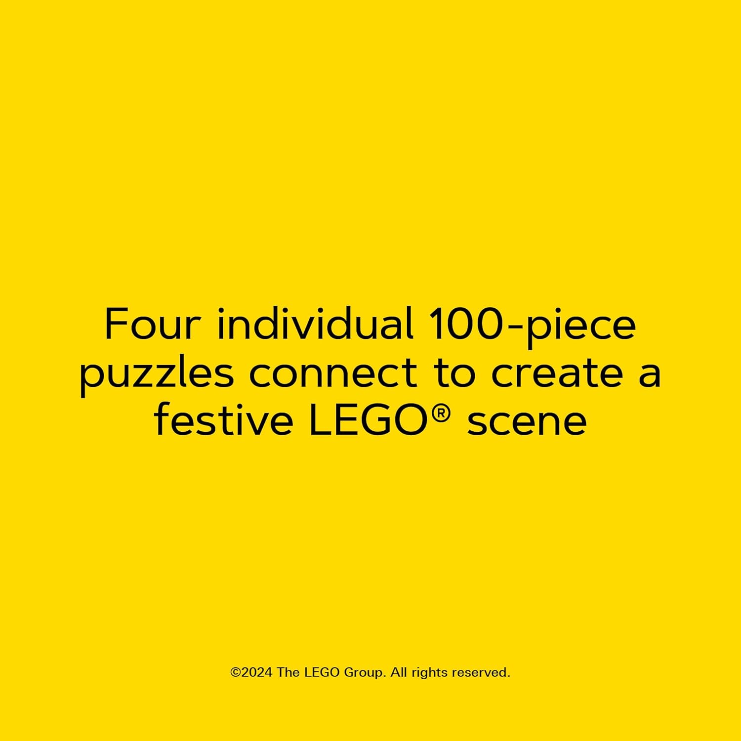 Puzzle colaborativ, 4 x 100 piese - Christmas Tree - LEGO