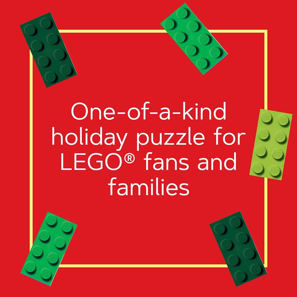 Puzzle colaborativ, 4 x 100 piese - Christmas Train - LEGO