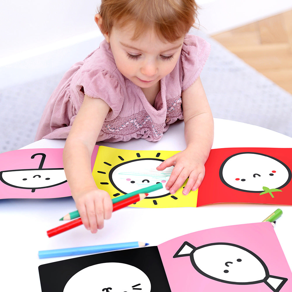 Carti luuungi pentru colorat, 2 buc - The Write Grip - Banana Panda