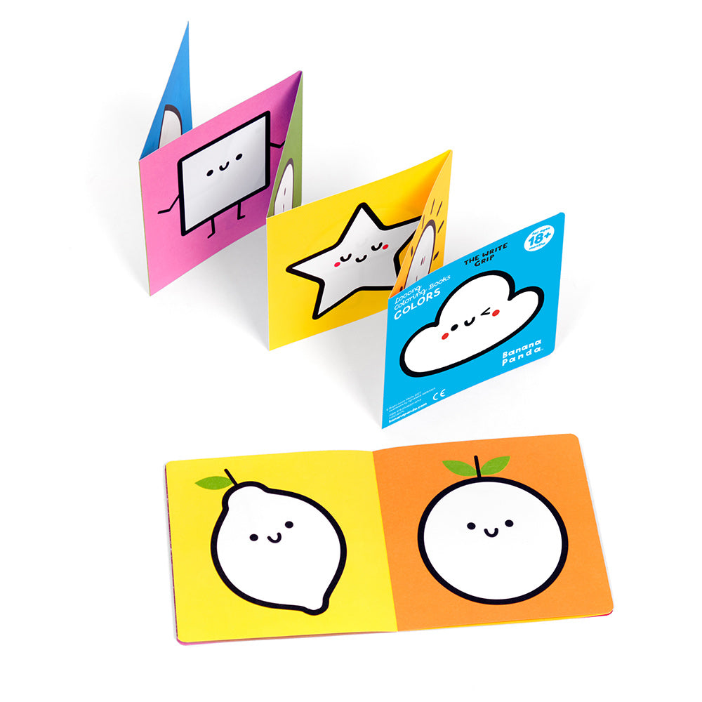 Carti luuungi pentru colorat, 2 buc - The Write Grip - Banana Panda