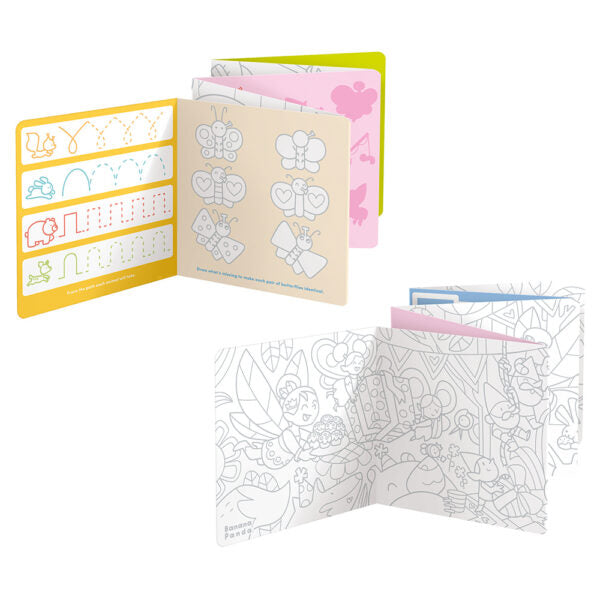 Carti luuungi pentru colorat, 2 buc - I Love Coloring Fairies - Banana Panda