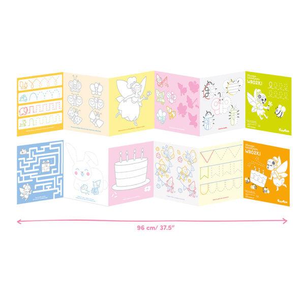 Carti luuungi pentru colorat, 2 buc - I Love Coloring Fairies - Banana Panda