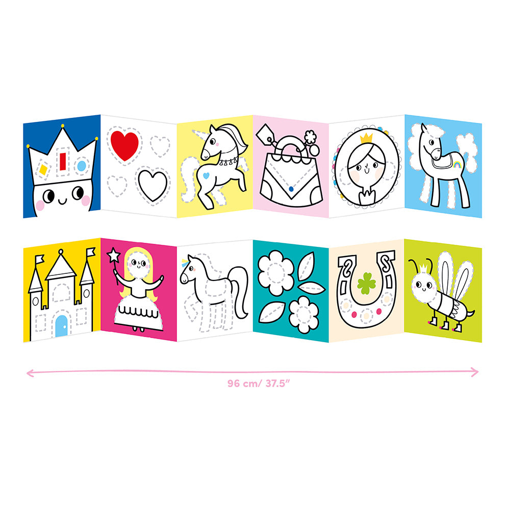 Carti luuungi pentru colorat, 2 buc - Ready to Draw Wonderland - Banana Panda